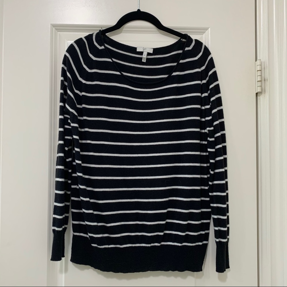 [Sold Joie Black & White Striped Sweater Size S